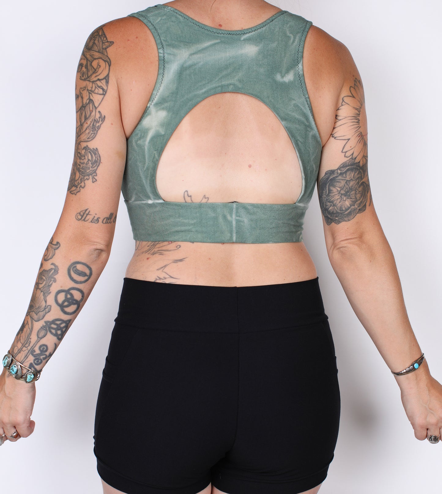 M- Mint Hemp Bamboo Peekboo Top