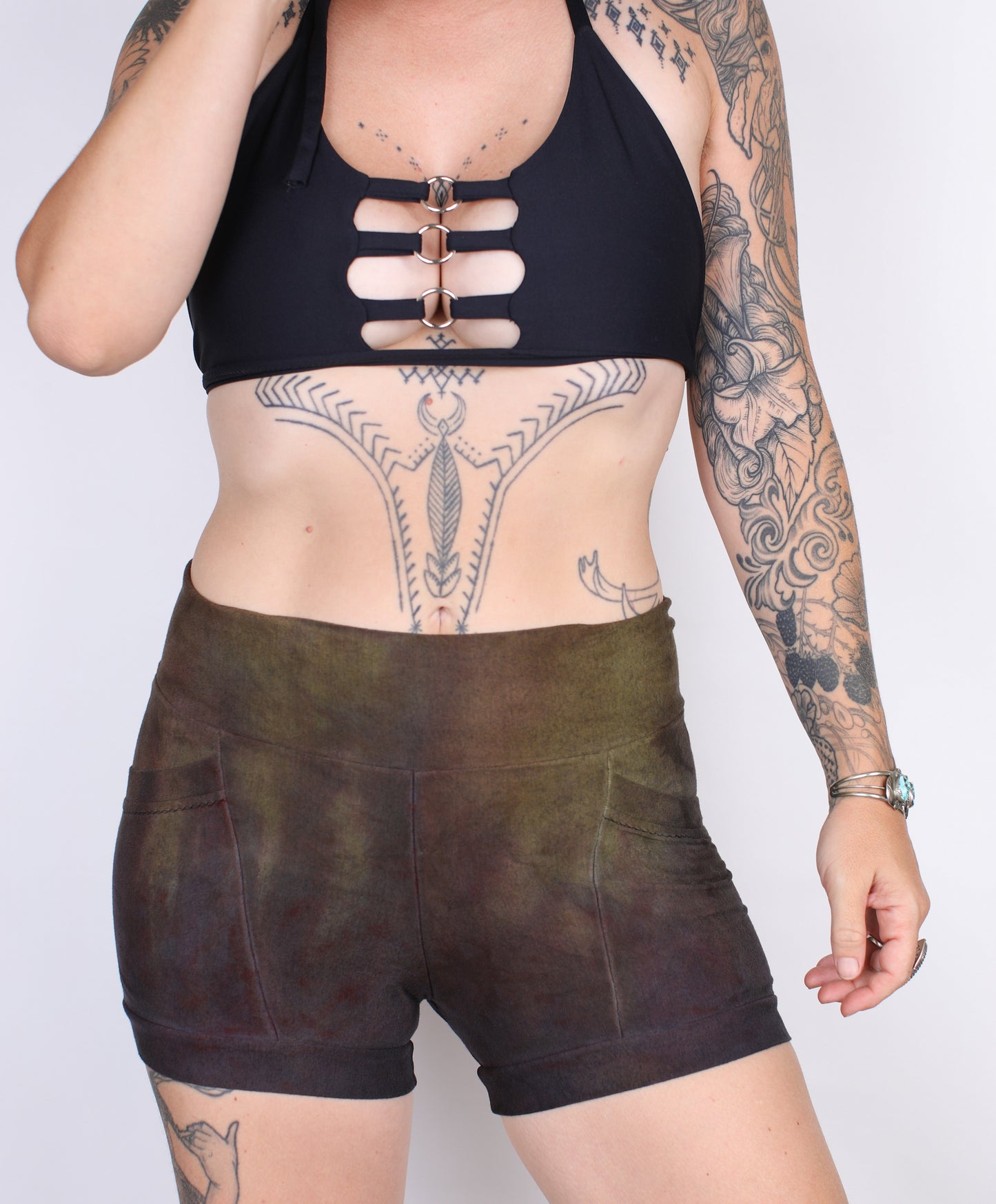 S- Earthy Storm Hemp Bamboo Pocket Shorts