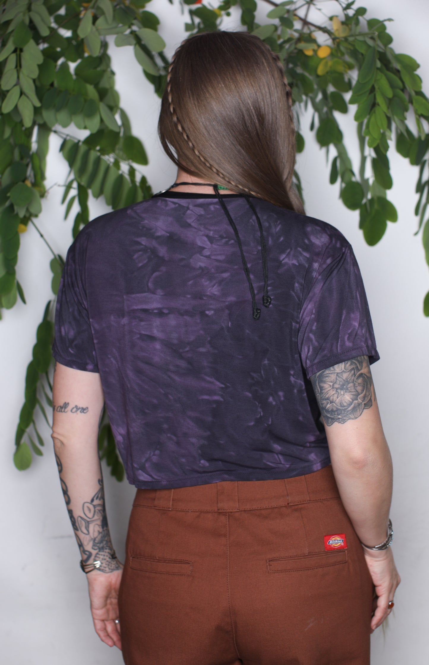 Purple Bamboo Crop Tee