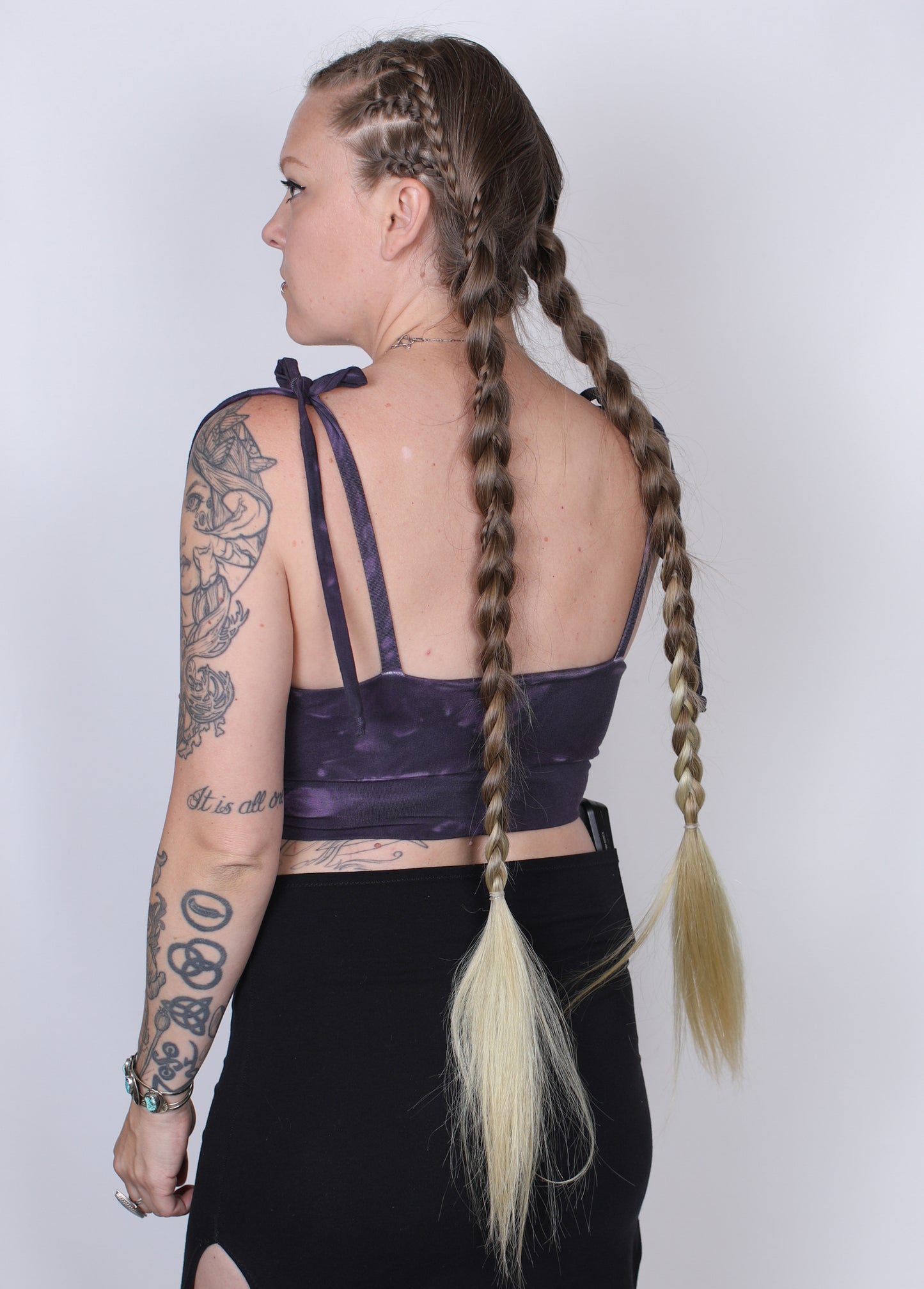 Purple Bamboo Peekaboo Crop