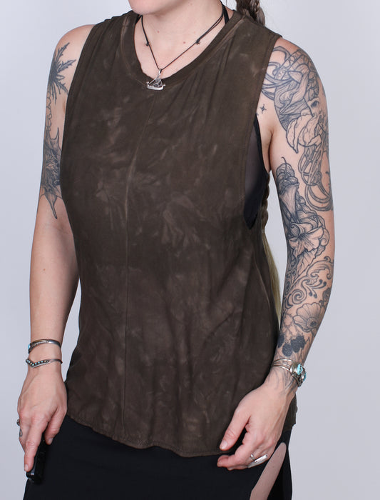 Brown Bamboo Muscle Tank