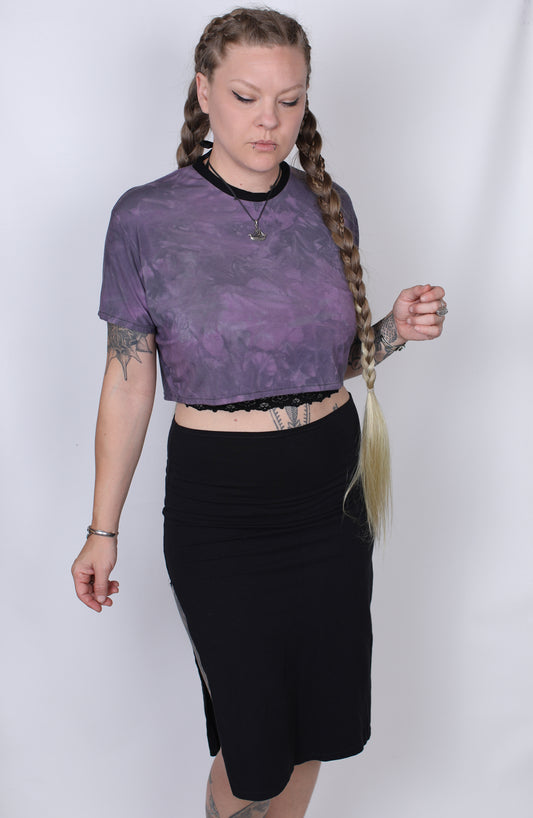 Purple Bamboo Crop Tee