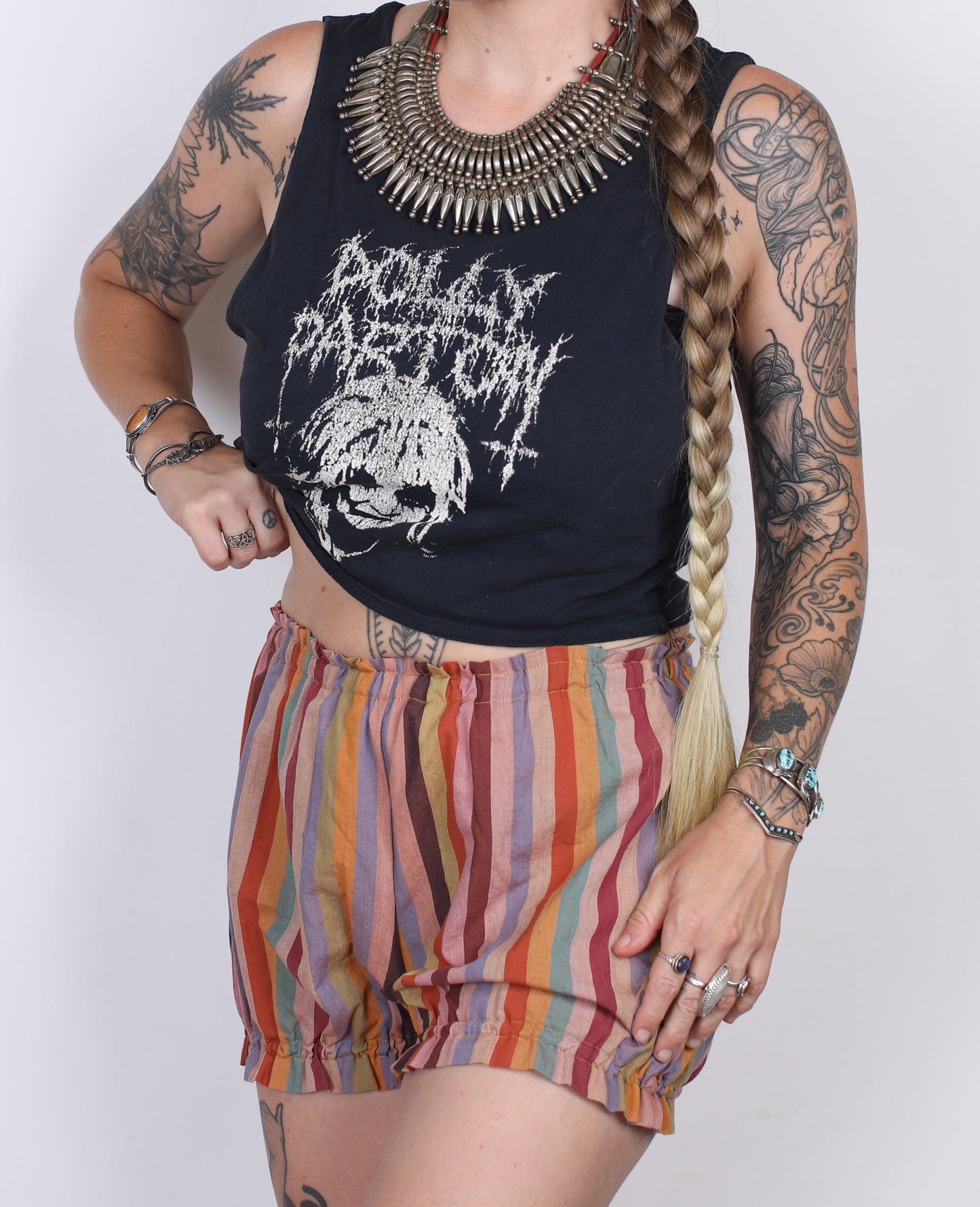 M - Striped Bloomer Shorts