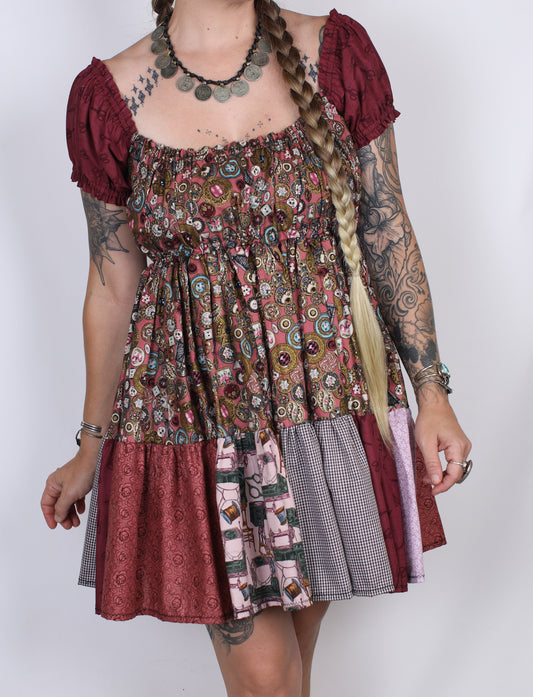 M - Sewing Babydoll Dress Vintage