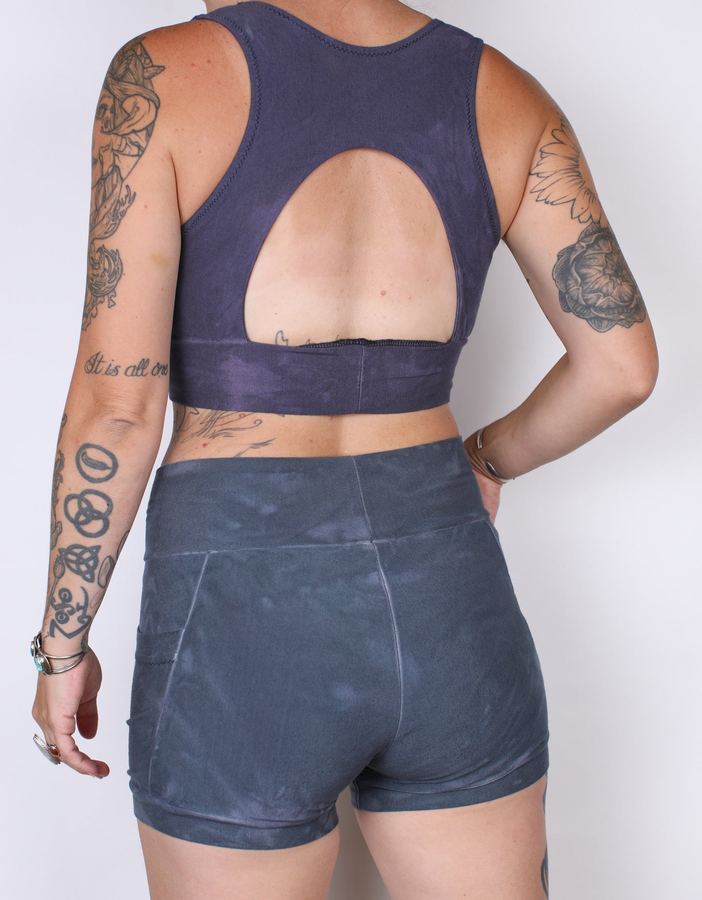 M- Lavender Hemp Bamboo Peekboo Top