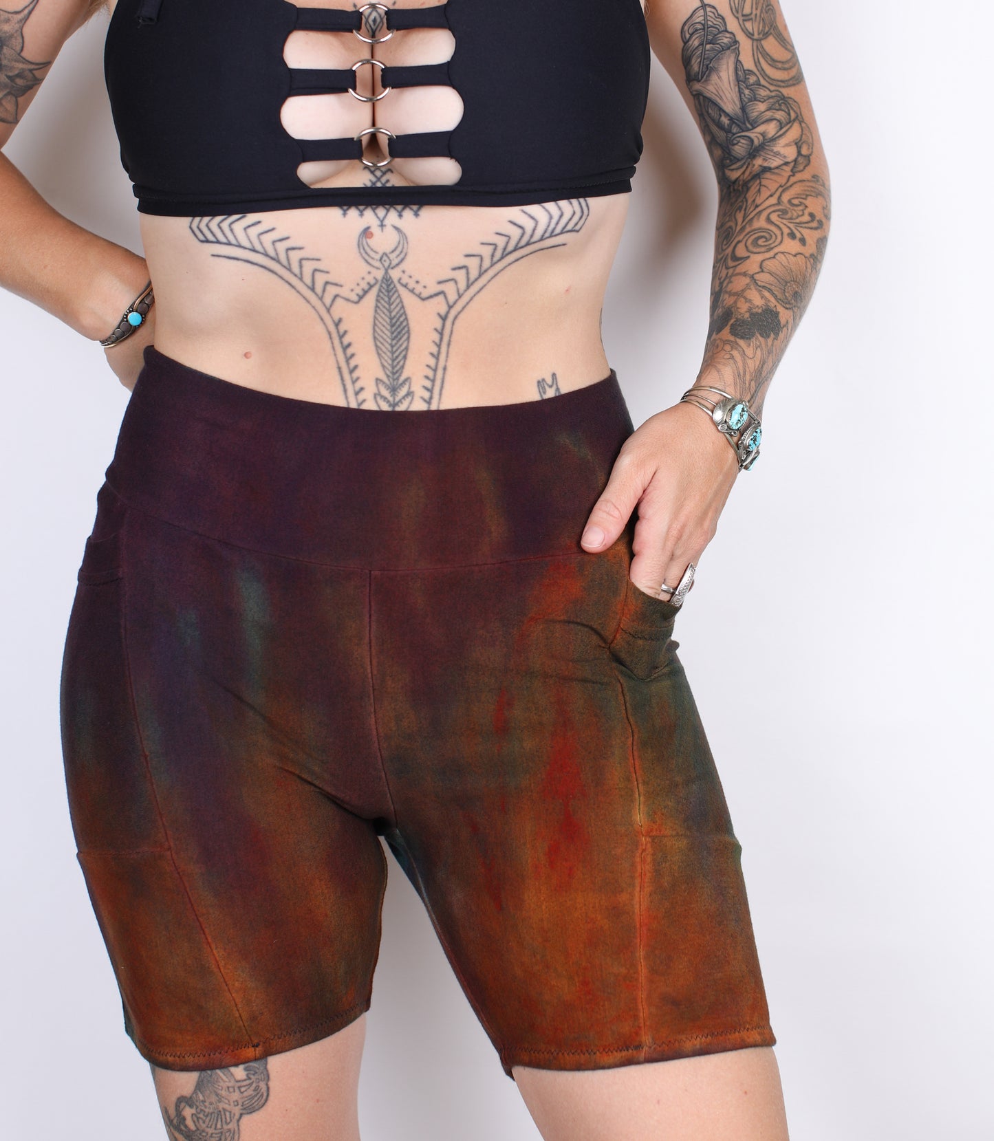 L-  Twilight Hemp Bamboo Pocket Mid Shorts