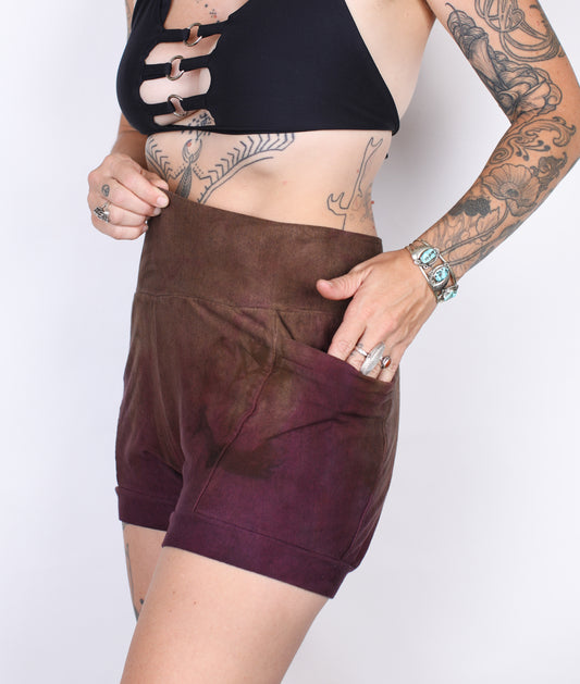 XL- Earthy Purps Hemp Bamboo Pocket Shorts