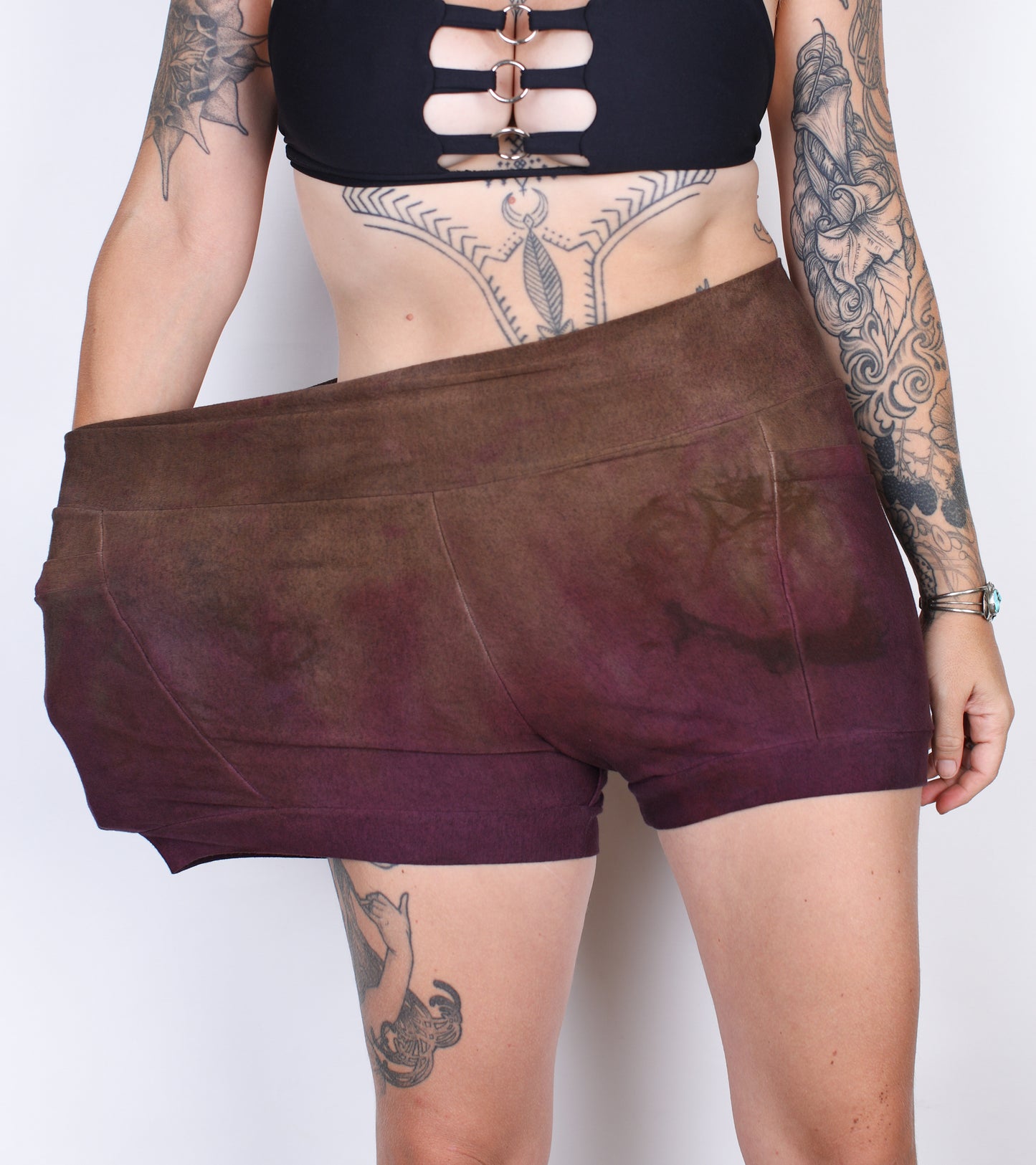 XL- Earthy Purps Hemp Bamboo Pocket Shorts