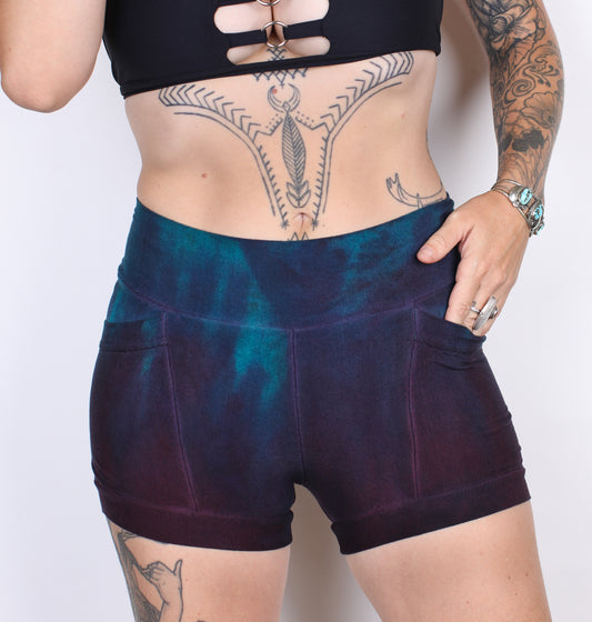 S- Arctic Purps Hemp Bamboo Pocket Shorts