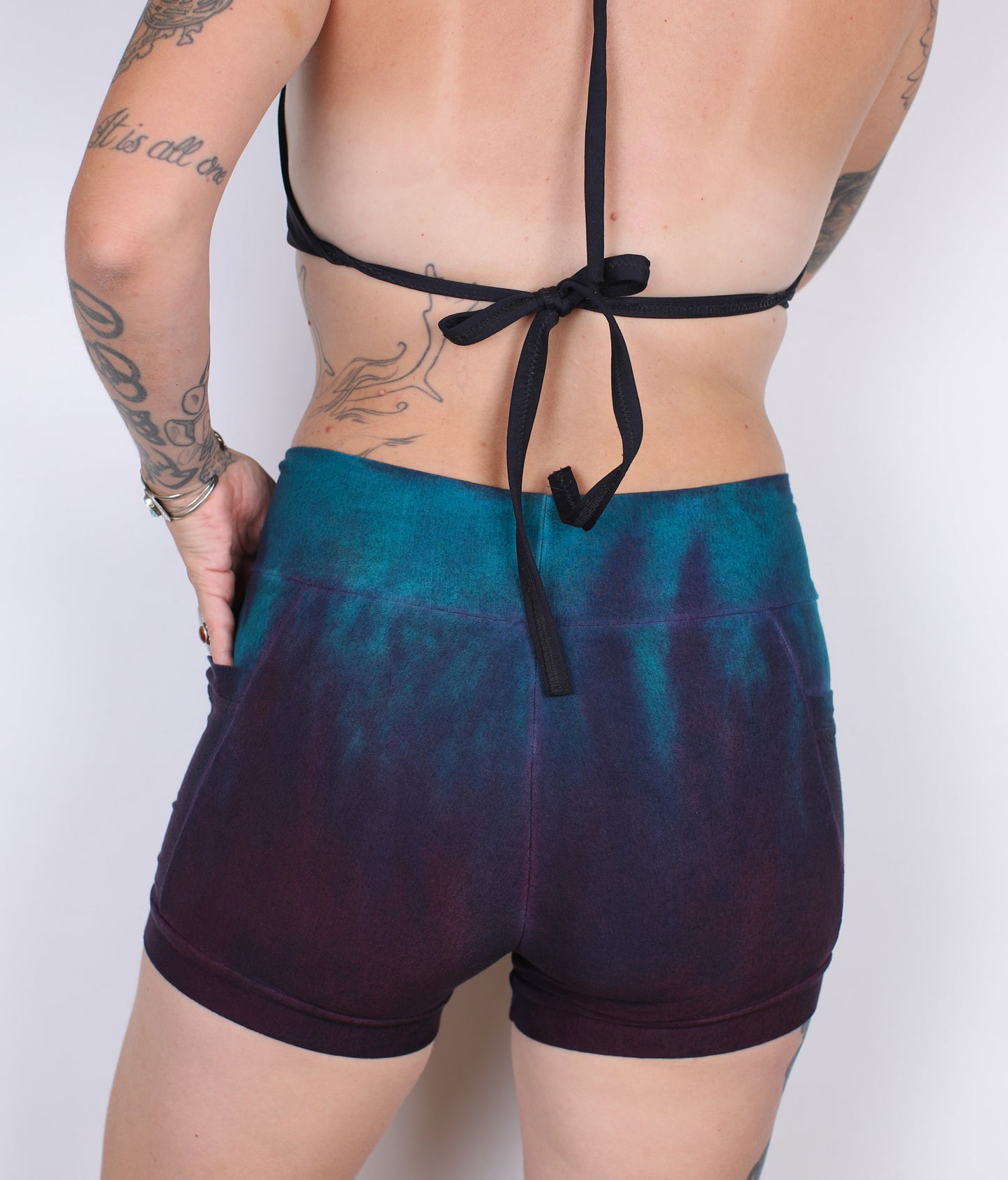 S- Arctic Purps Hemp Bamboo Pocket Shorts