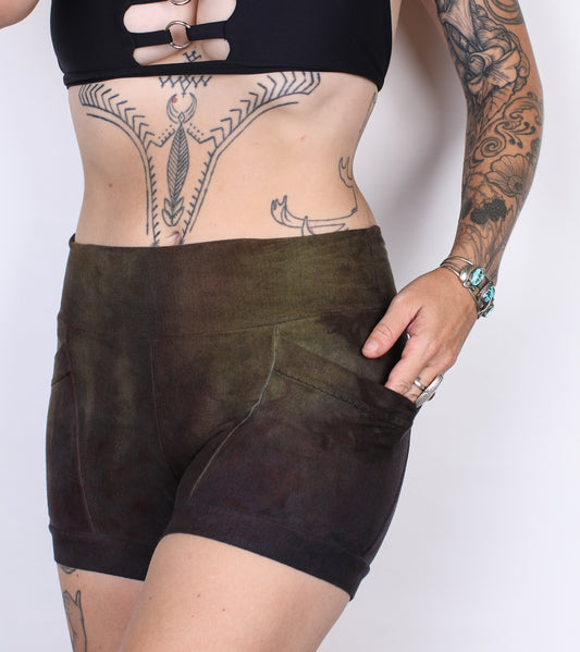 S- Earthy Storm Hemp Bamboo Pocket Shorts