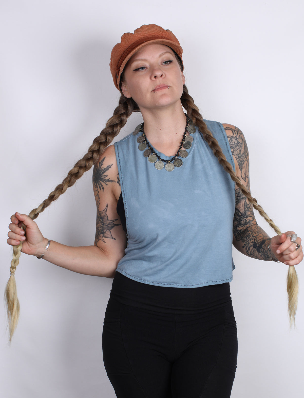 Baby Sage Blue Crop Tank