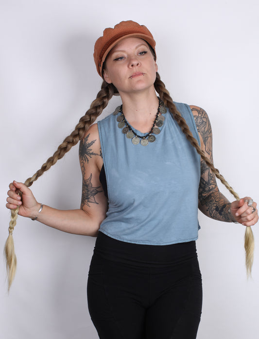 Baby Sage Blue Crop Tank