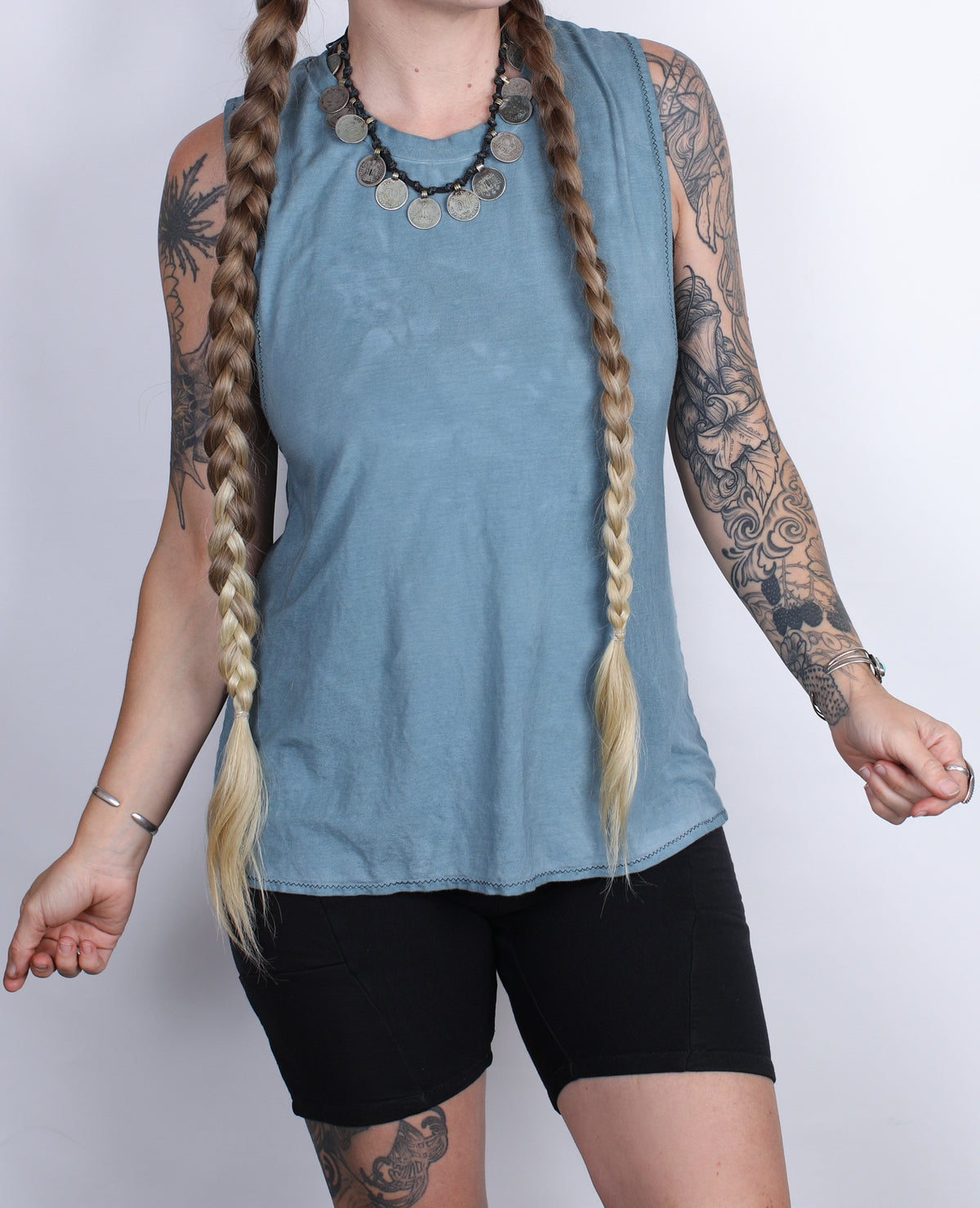 Baby Sage Blue Hemp Bamboo Tank