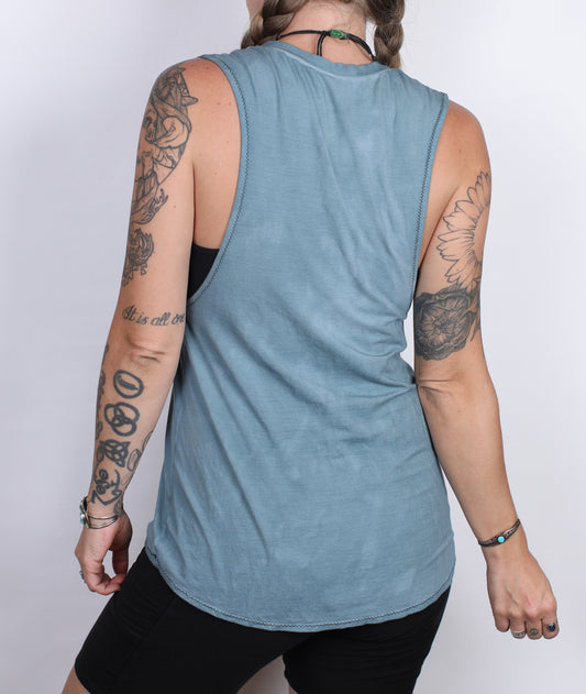 Baby Sage Blue Hemp Bamboo Tank