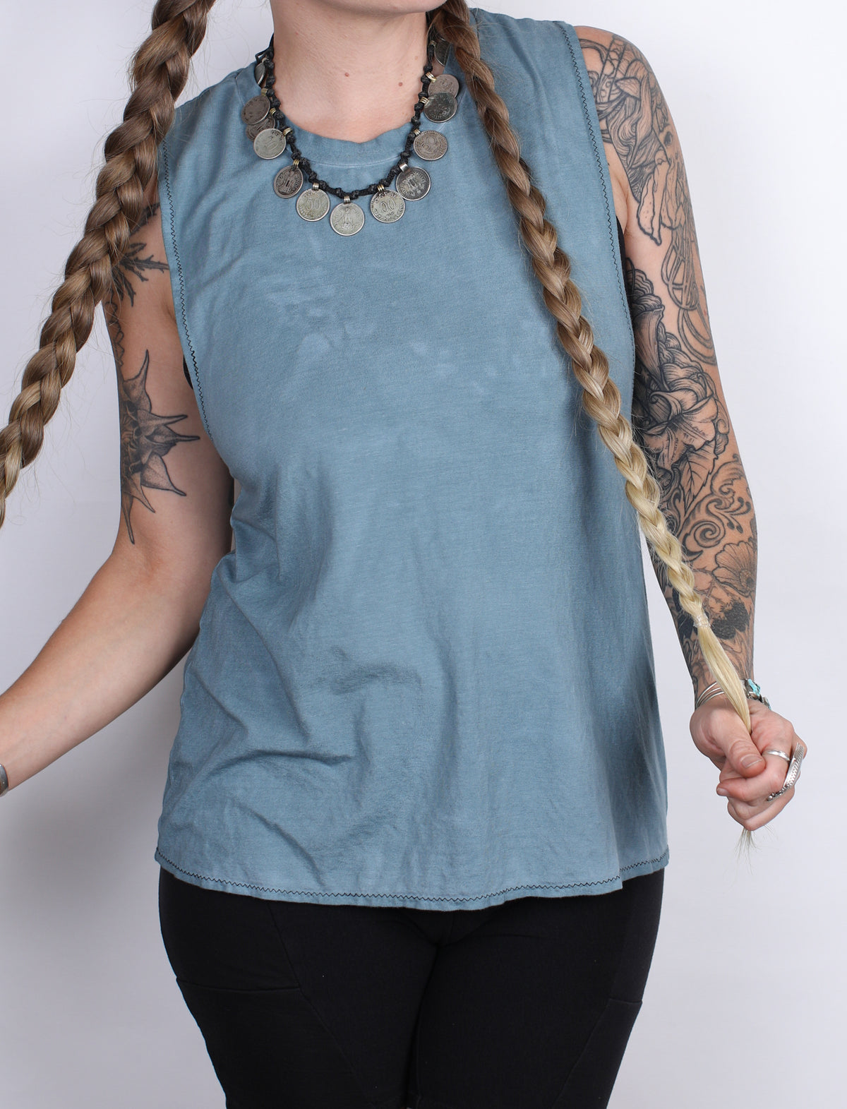 Baby Sage Blue Hemp Bamboo Tank