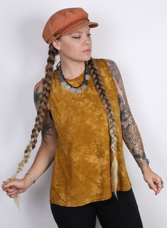 L -Mustard Hemp Bamboo Tank