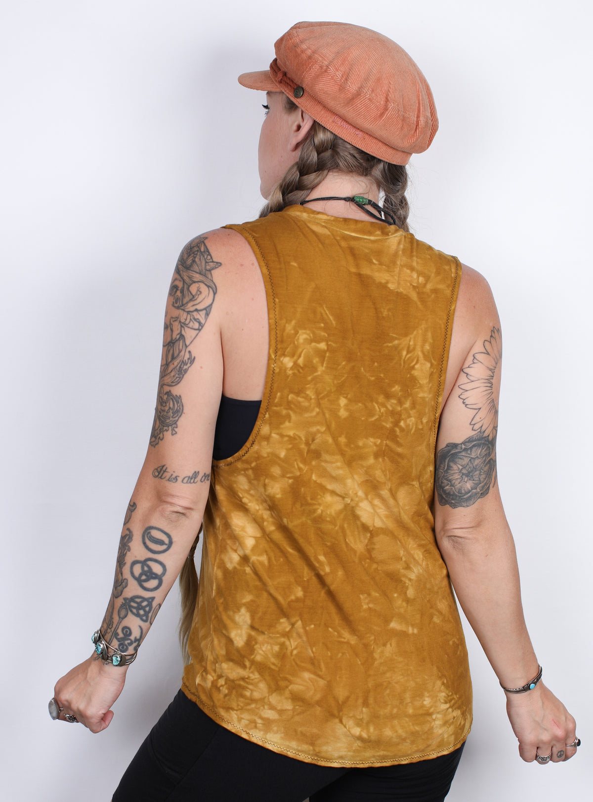 L -Mustard Hemp Bamboo Tank