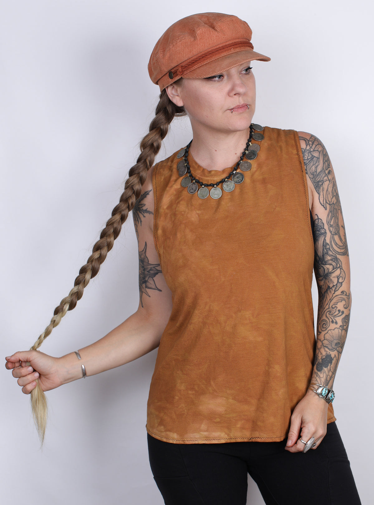 Orange Sherbert Hemp Bamboo Tank