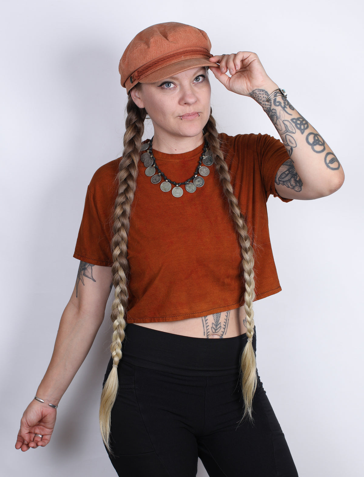 Orange Hemp Bamboo Crop Tee