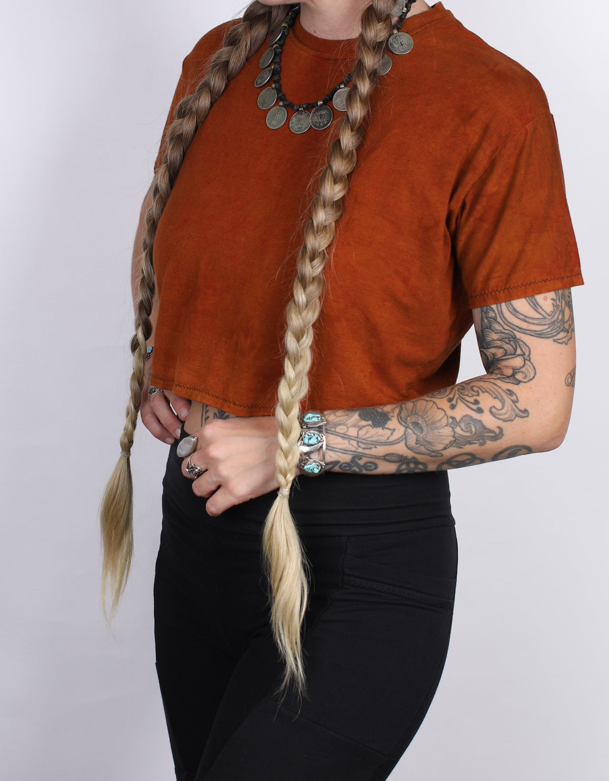 Orange Hemp Bamboo Crop Tee