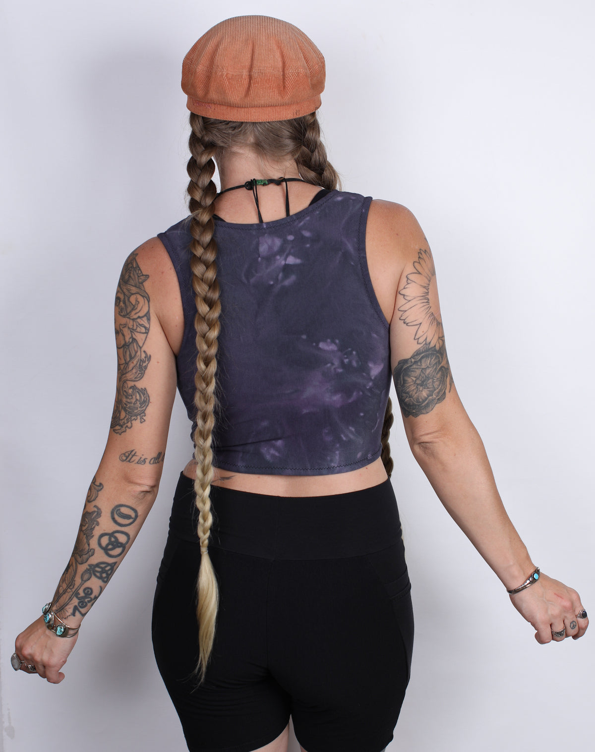 Purple Bamboo Fleece Crop