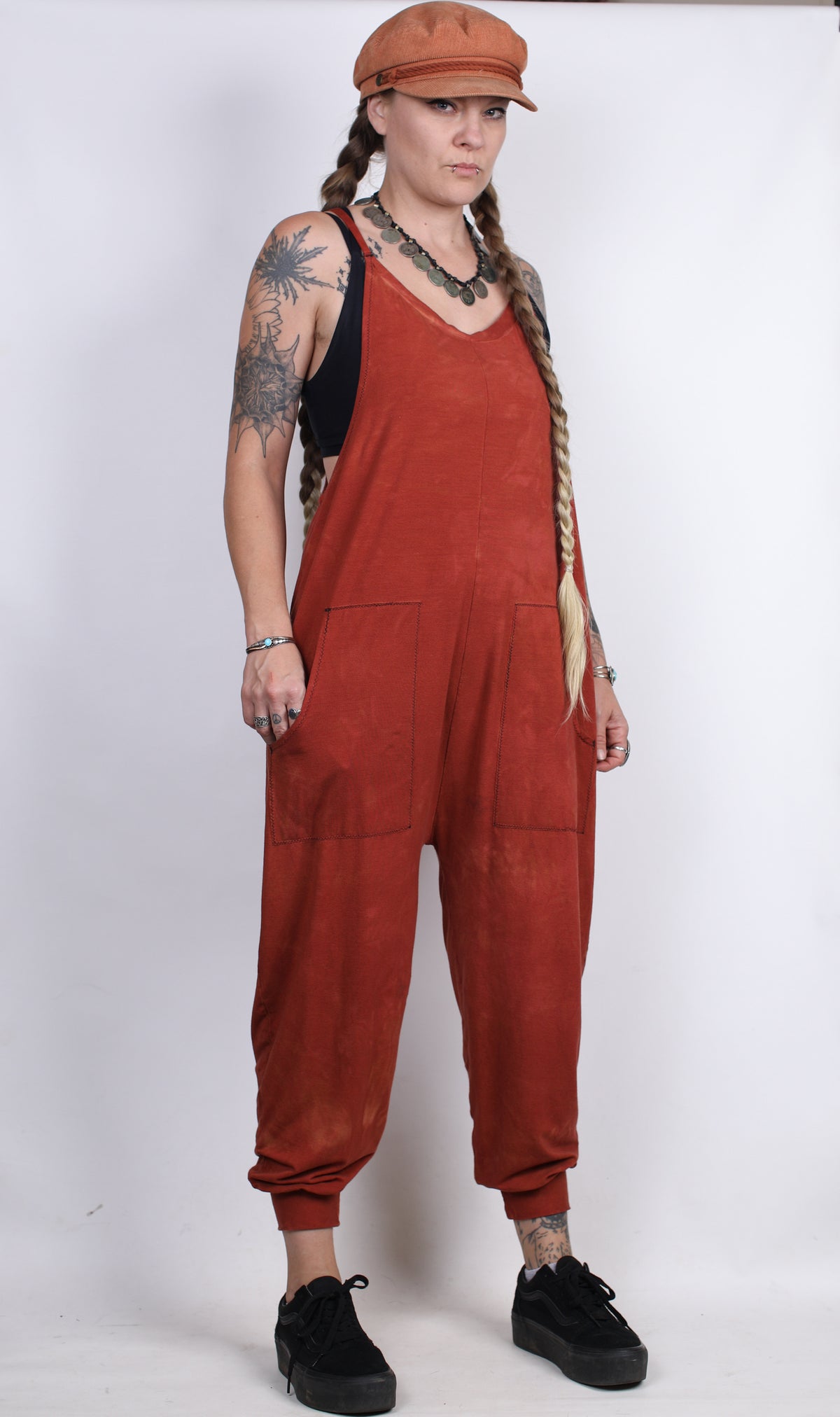 Rust Orange Hemp Bamboo Jumpsuit