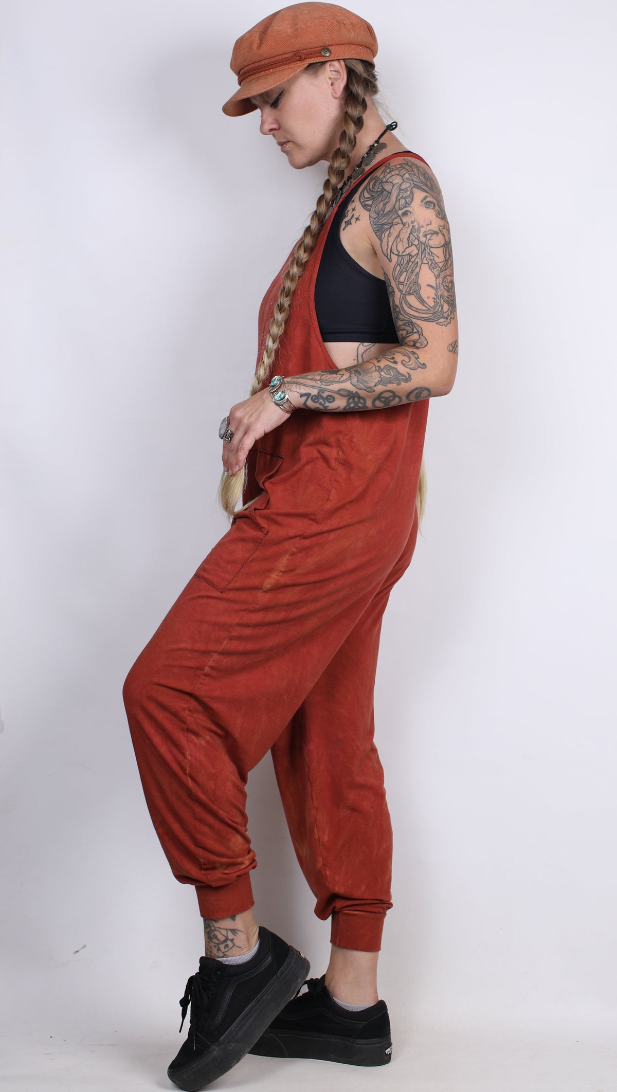 Rust Orange Hemp Bamboo Jumpsuit