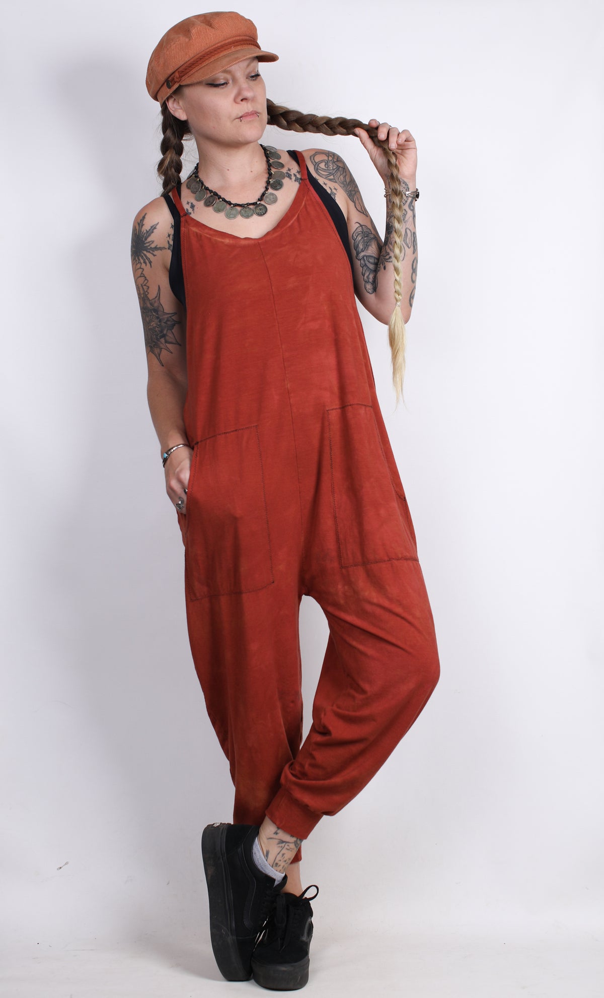 Rust Orange Hemp Bamboo Jumpsuit