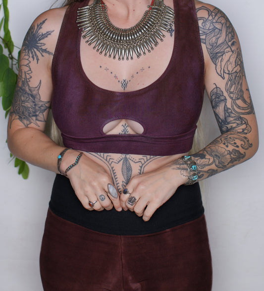 Purps Bamboo Hemp Peekaboo Top
