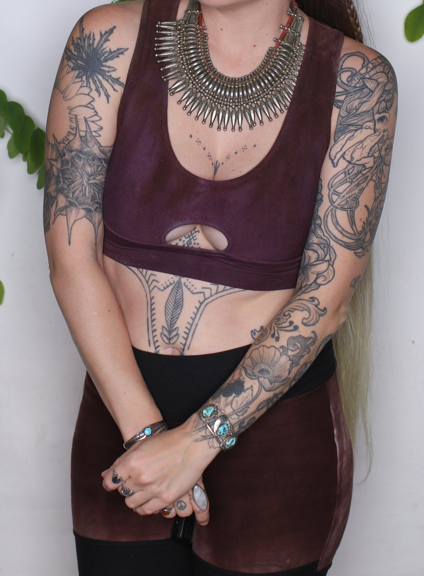 Purps Bamboo Hemp Peekaboo Top