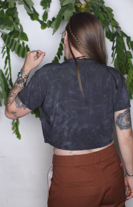 Grey Bamboo Crop Tee