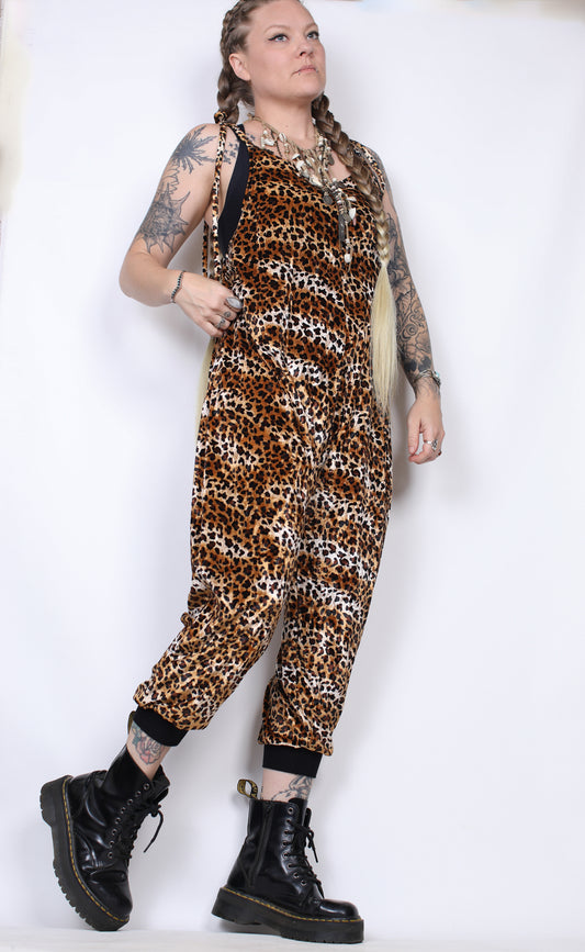 Leopard Velvet One Piece Jumper