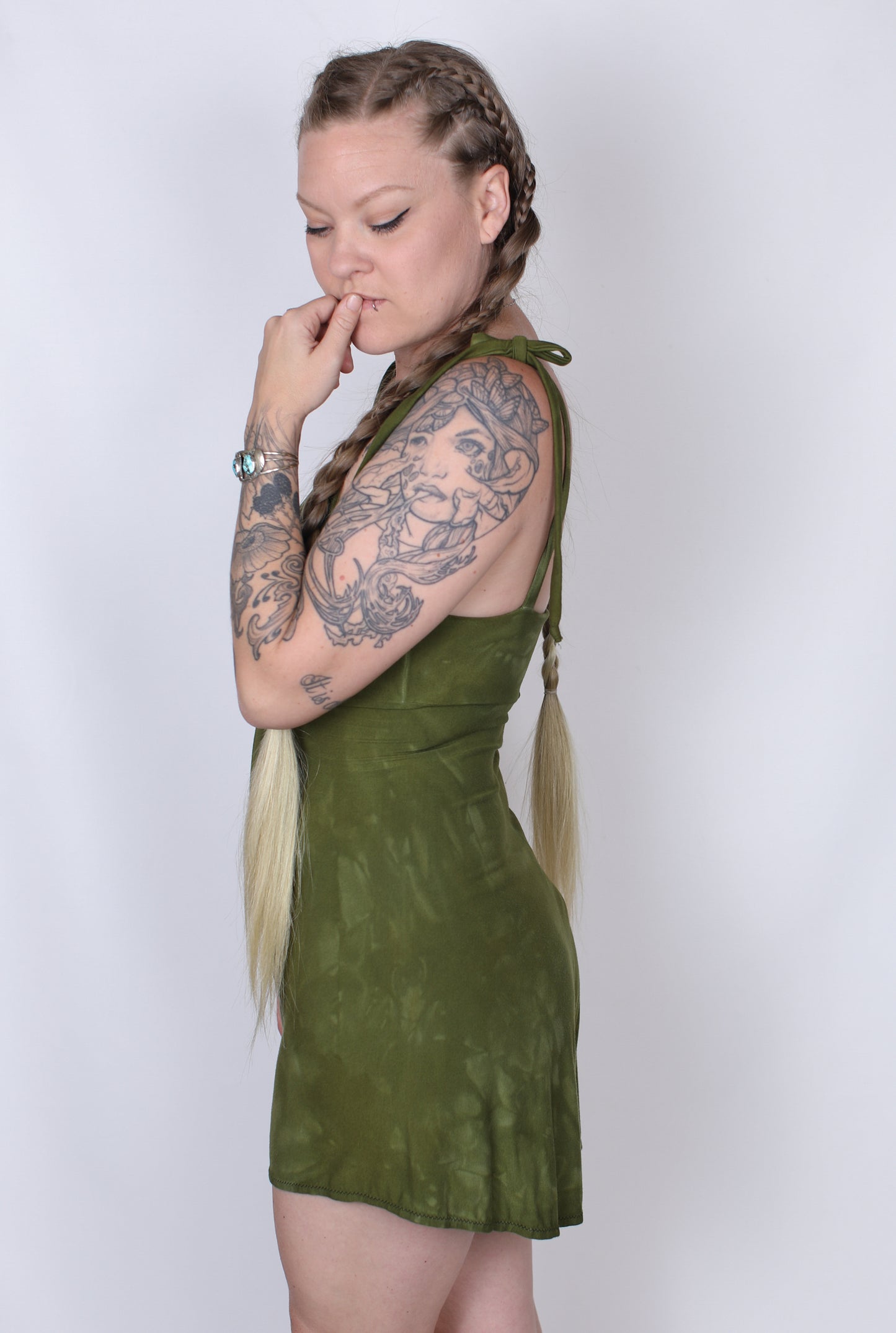 Olive Bamboo Shorts Onsie