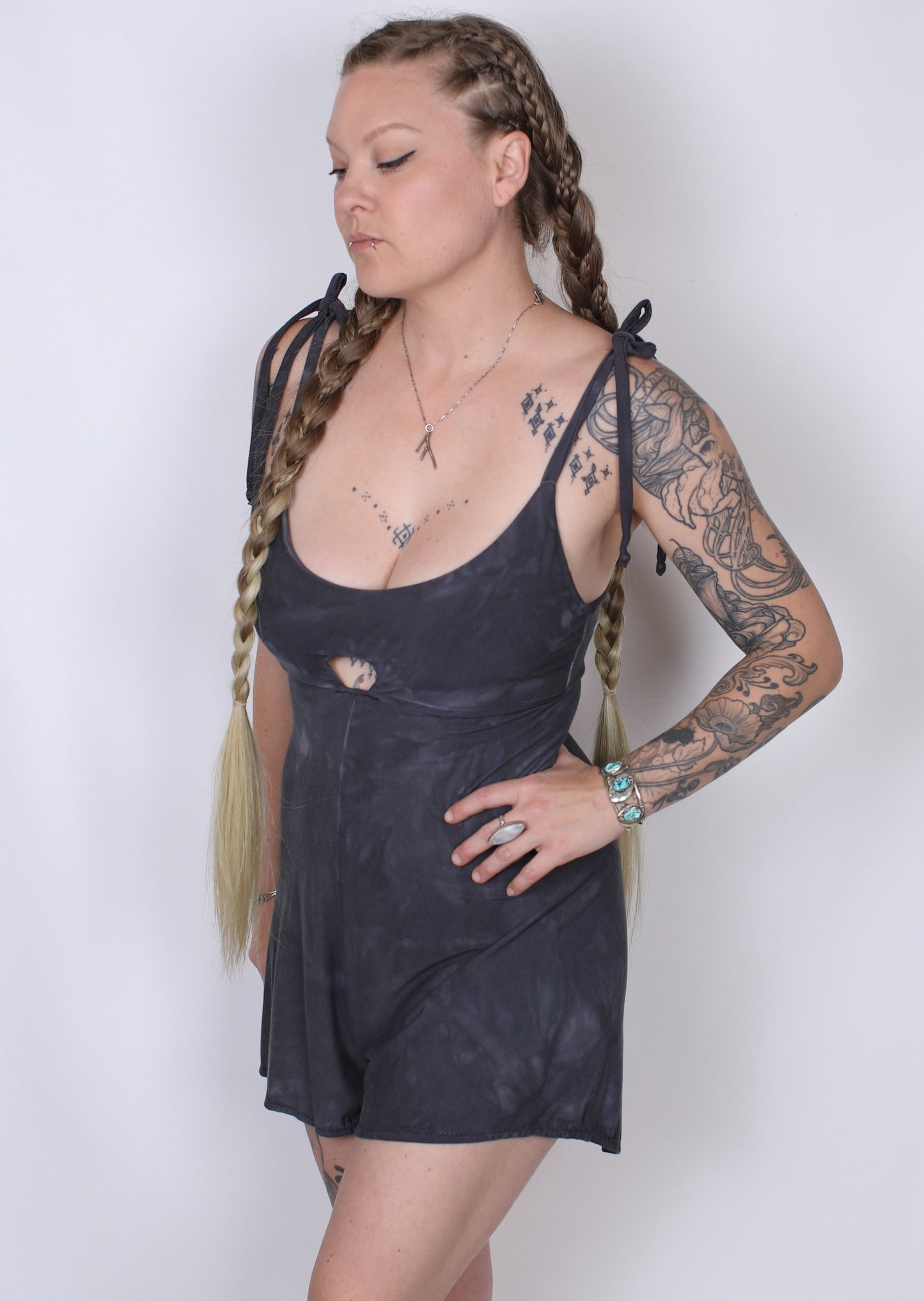 Blue-ish Bamboo Shorts Onsie