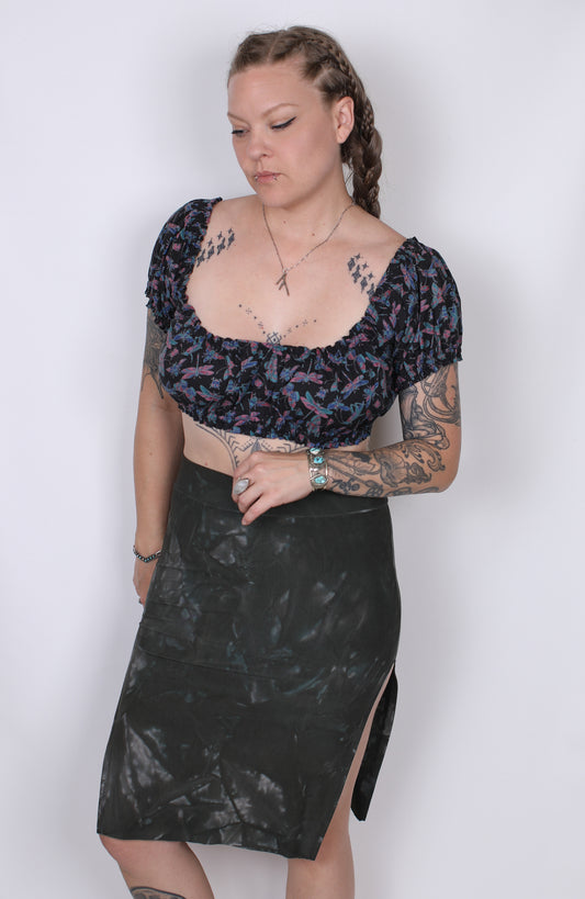 Grey Blue Bamboo Skirt