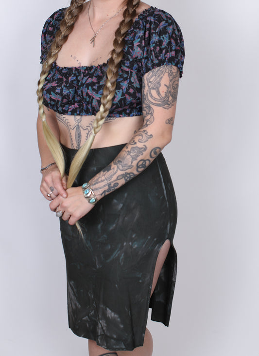 Grey Blue Bamboo Skirt