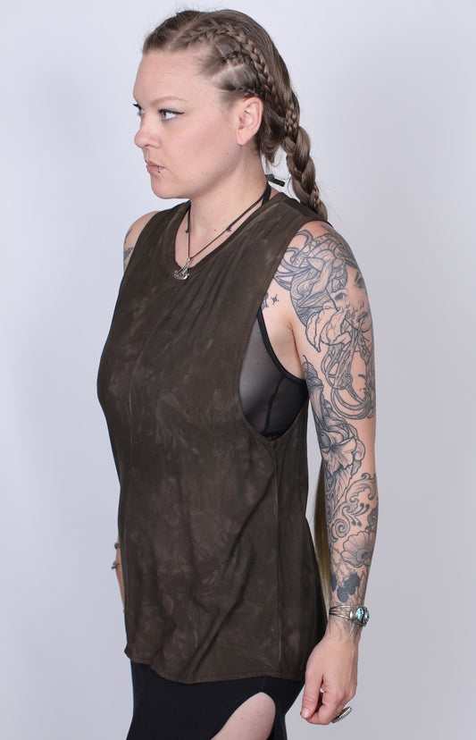 Brown Bamboo Muscle Tank