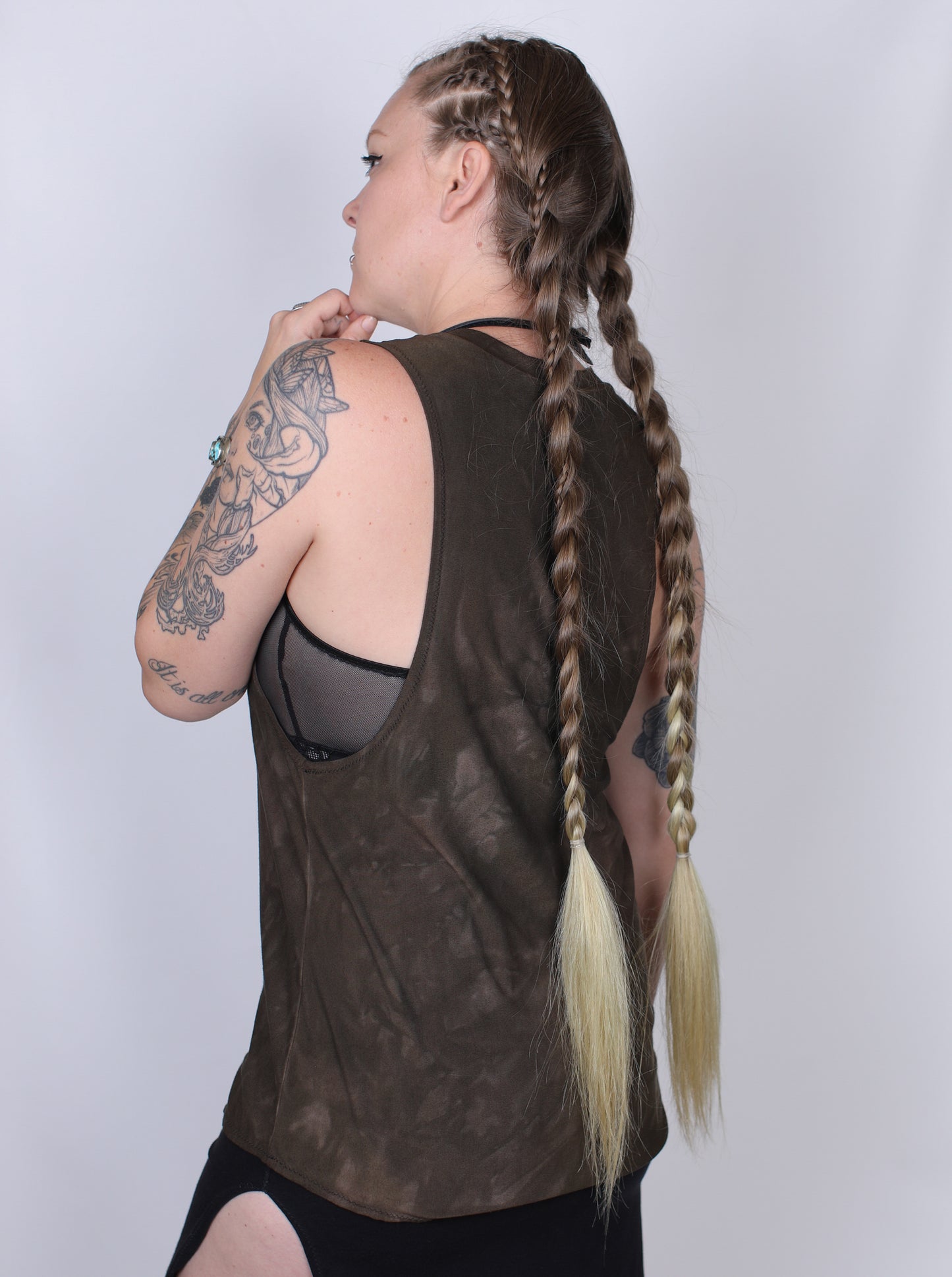 Brown Bamboo Muscle Tank