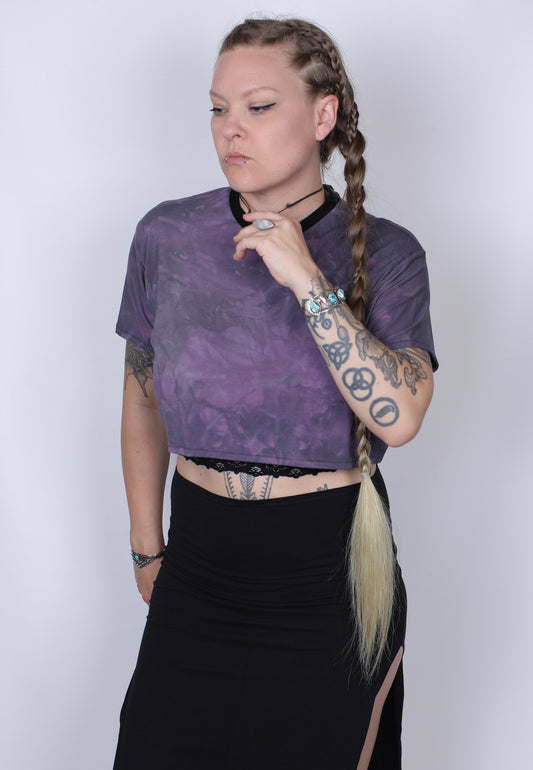 Purple Bamboo Crop Tee