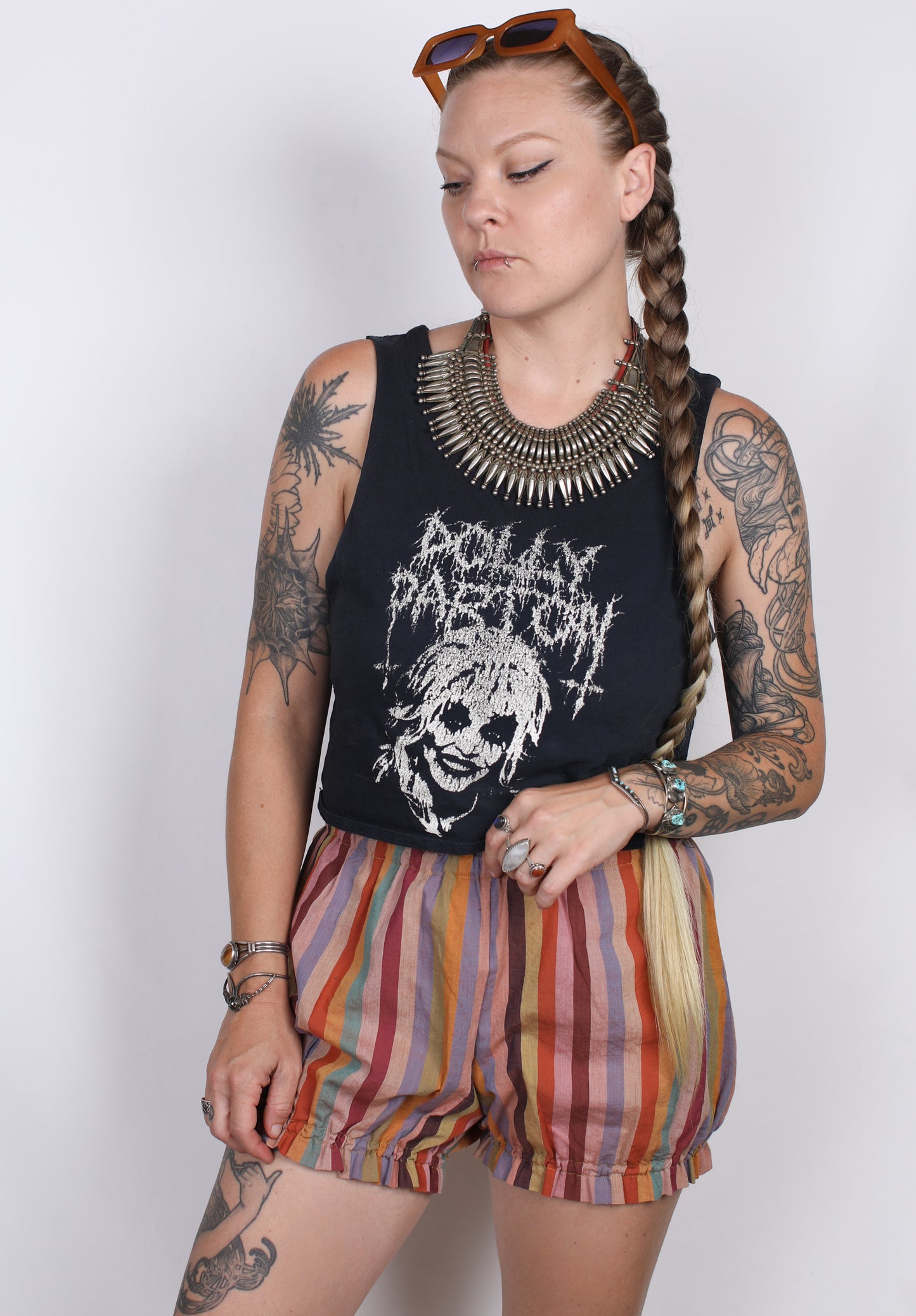 M - Striped Bloomer Shorts