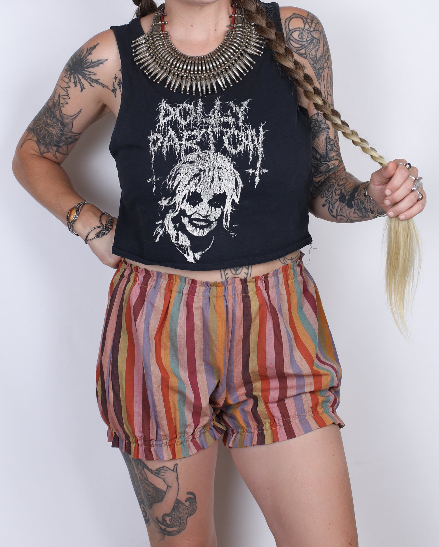 M - Striped Bloomer Shorts