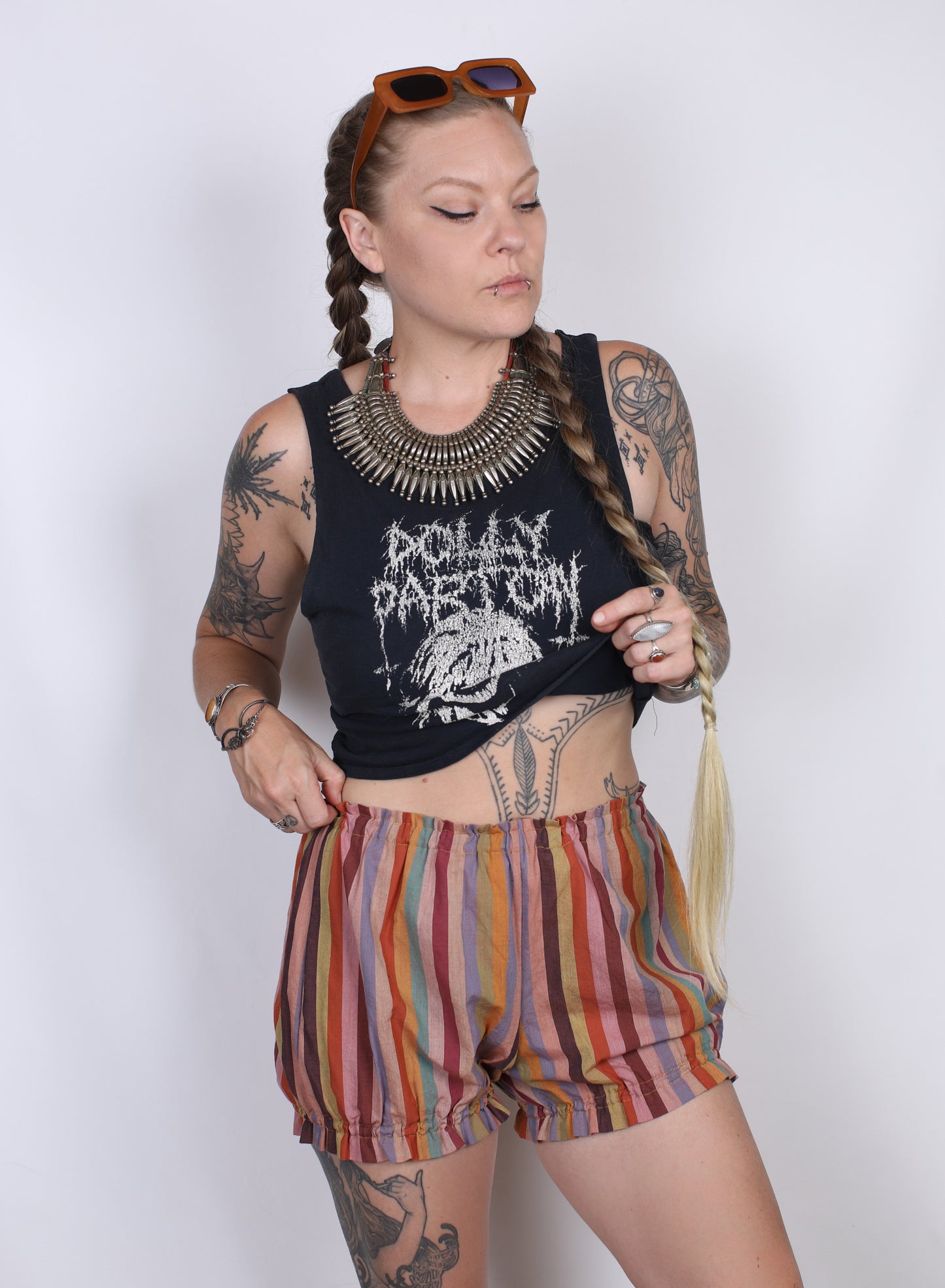 M - Striped Bloomer Shorts
