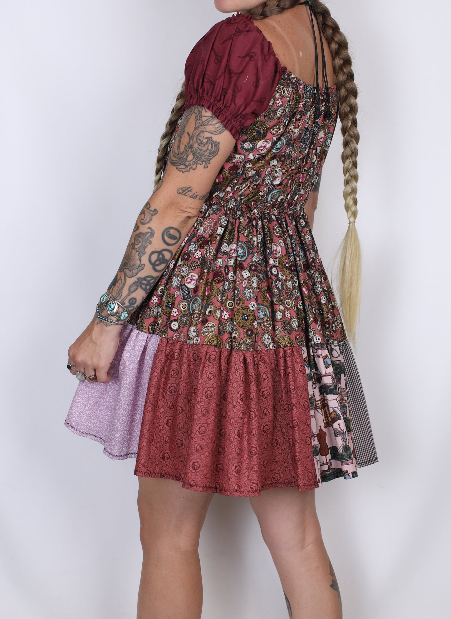 M - Sewing Babydoll Dress Vintage