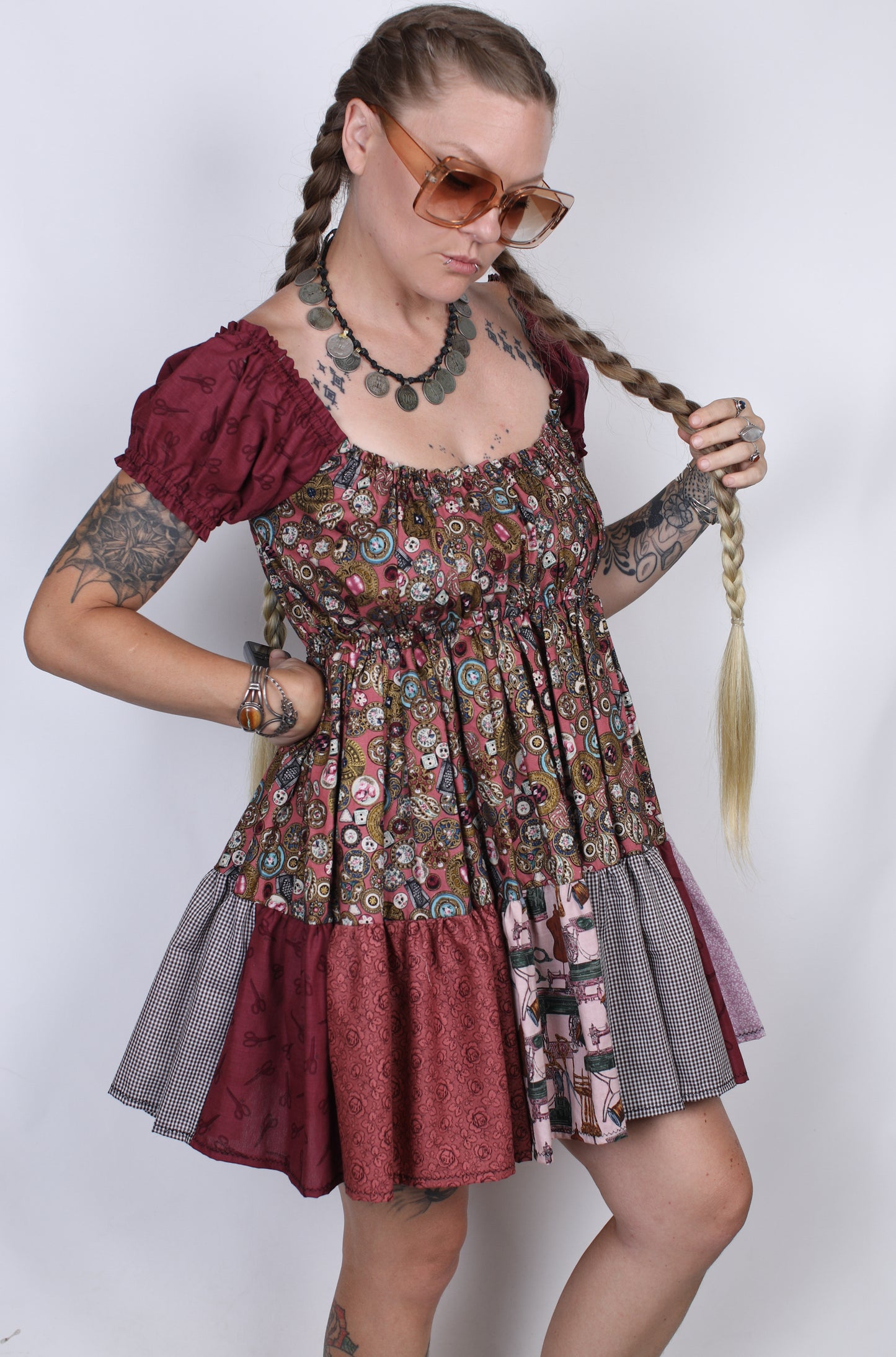 M - Sewing Babydoll Dress Vintage