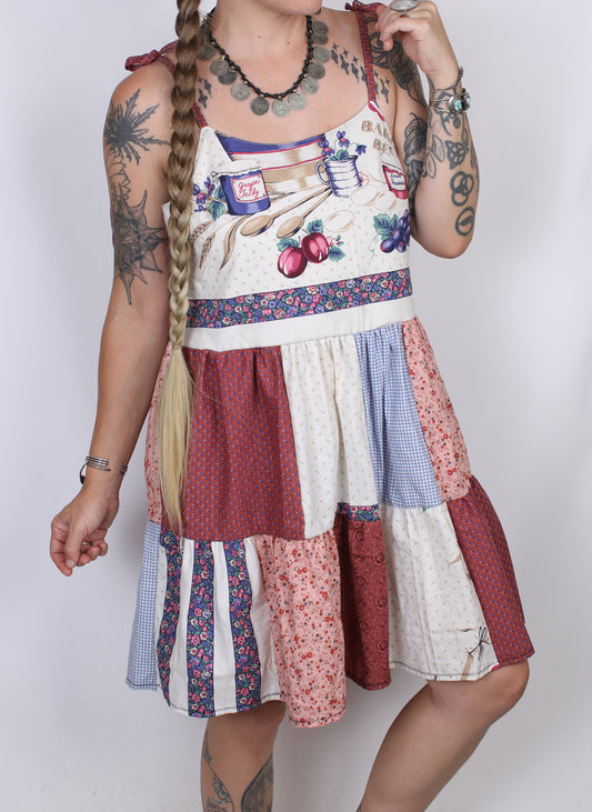 L - Grape Jelly Patchwork Dress