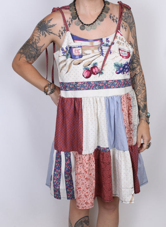 L - Grape Jelly Patchwork Dress