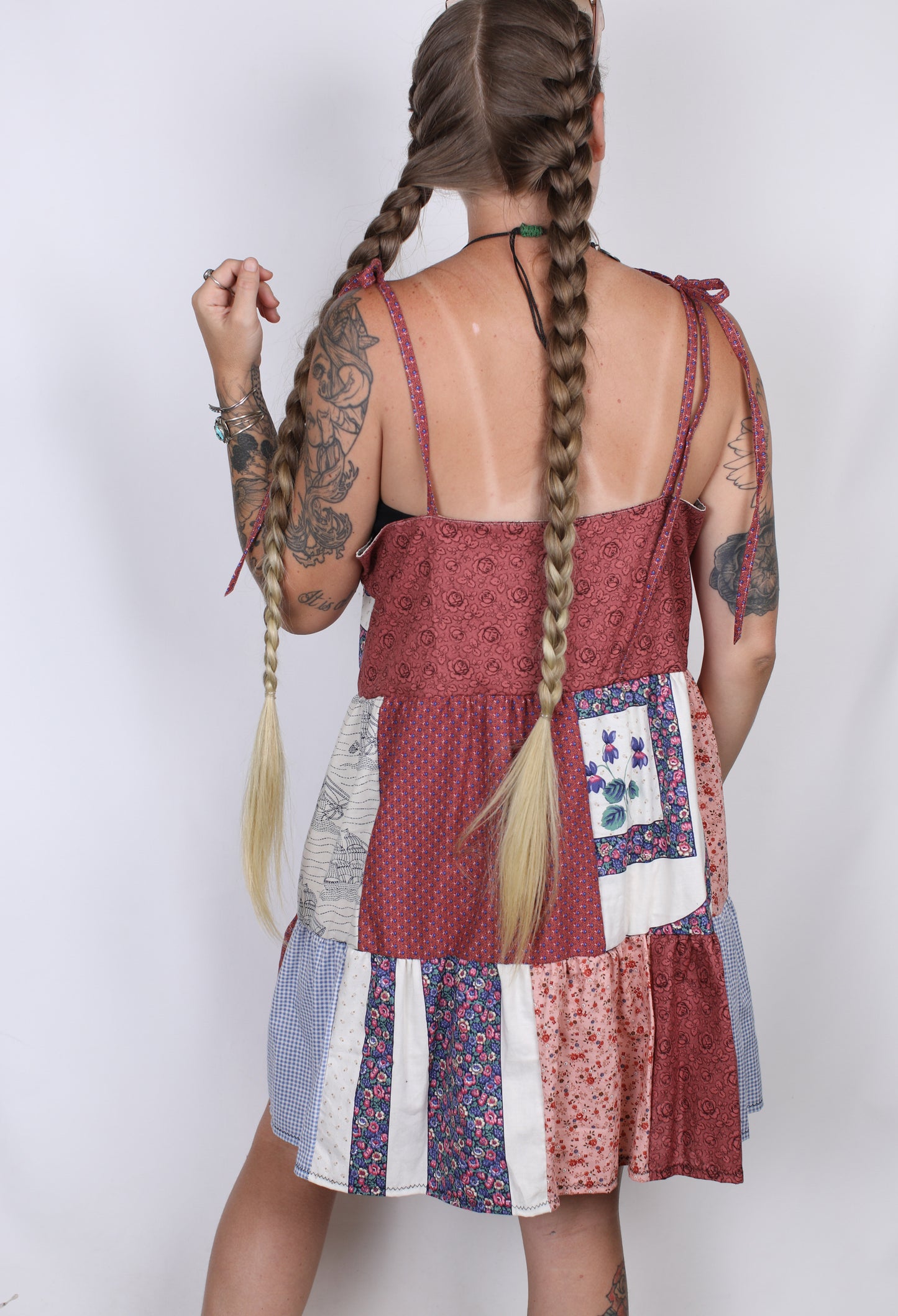 L - Grape Jelly Patchwork Dress