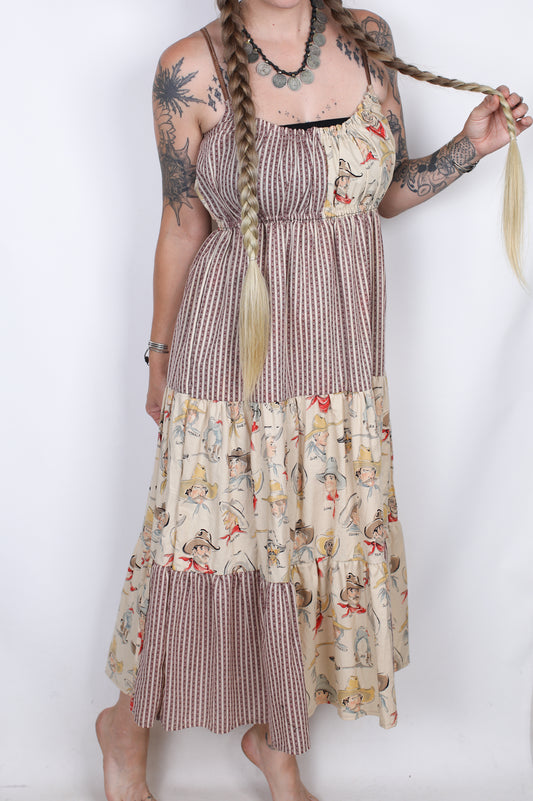 M/L - Cowboy Ruffle Dress