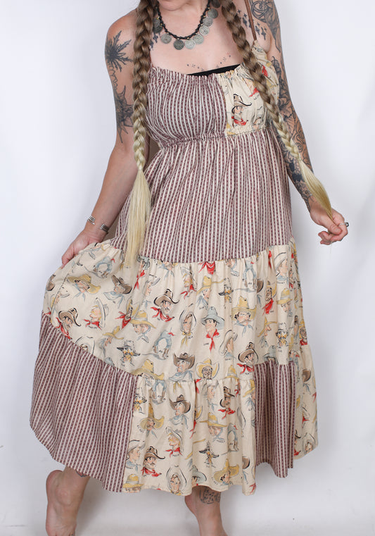 M/L - Cowboy Ruffle Dress